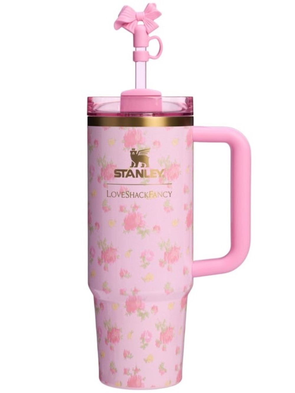 Stanley Pink Floral LoveShackFancy 30 oz The FlowState Quencher H2.0